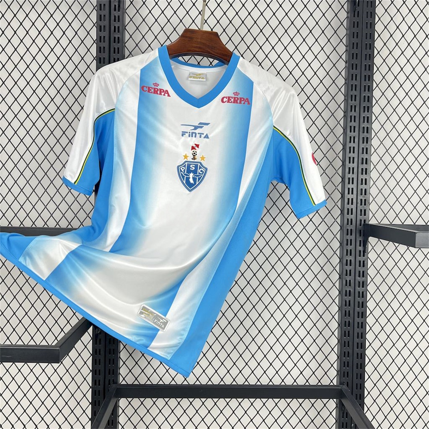 Retro Paysandu 2003 Third Blue Stripe Jersey - ManixJersey