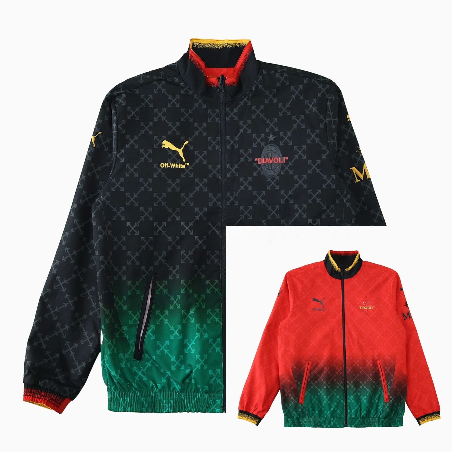 AC Milan 24-25 Fourth “Diavoli” Special Edition Double Sided Reversible Windbreaker - Black & Red - ManixJersey