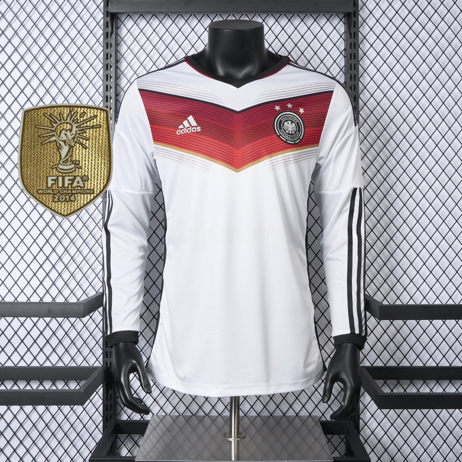 Retro Germany 2014 Home Long Sleeves Jersey - Player Version - ManixJersey