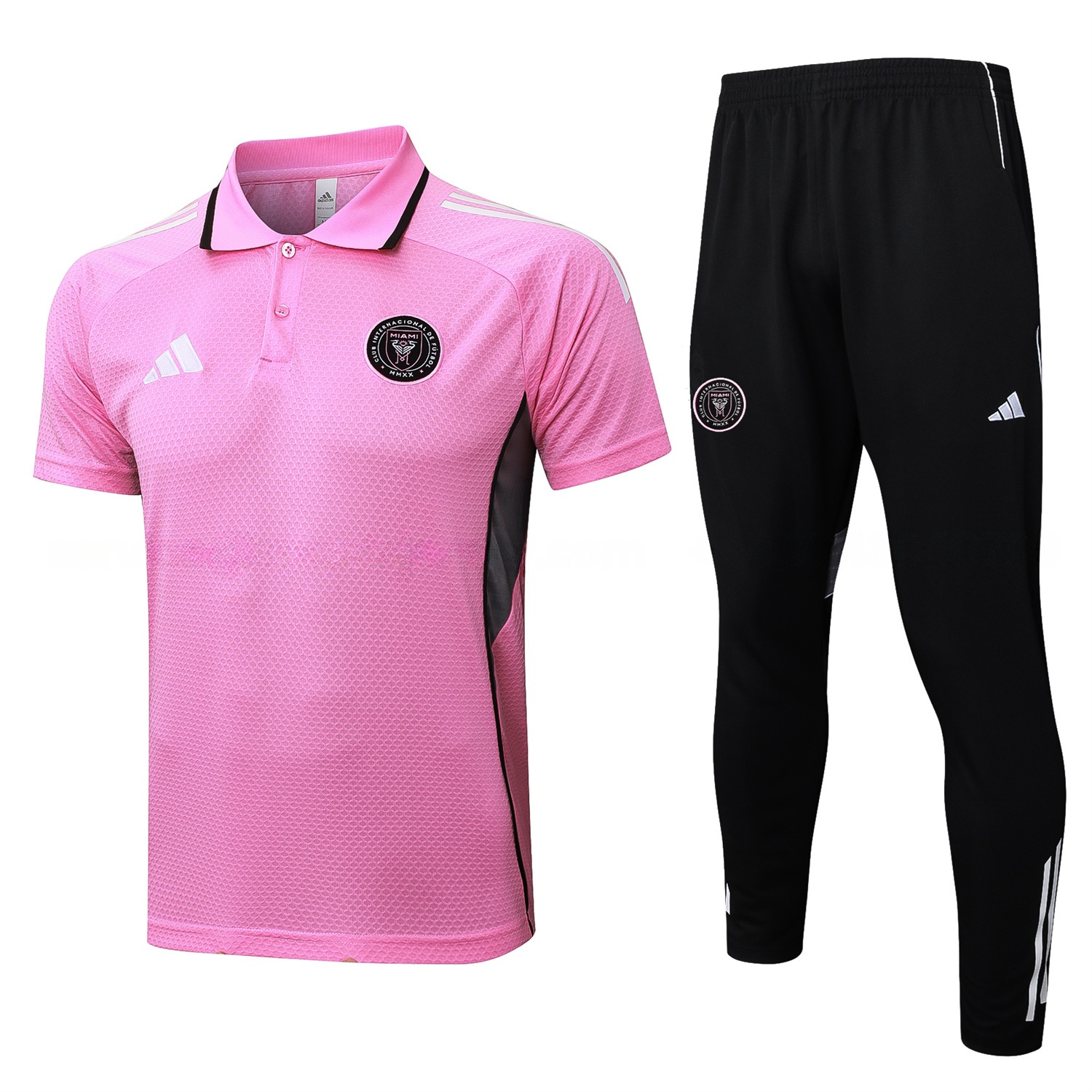 INT M.A.M 25-26 POLO Short-Sleeve Training Set - Pink Top and Black Pants - ManixJersey