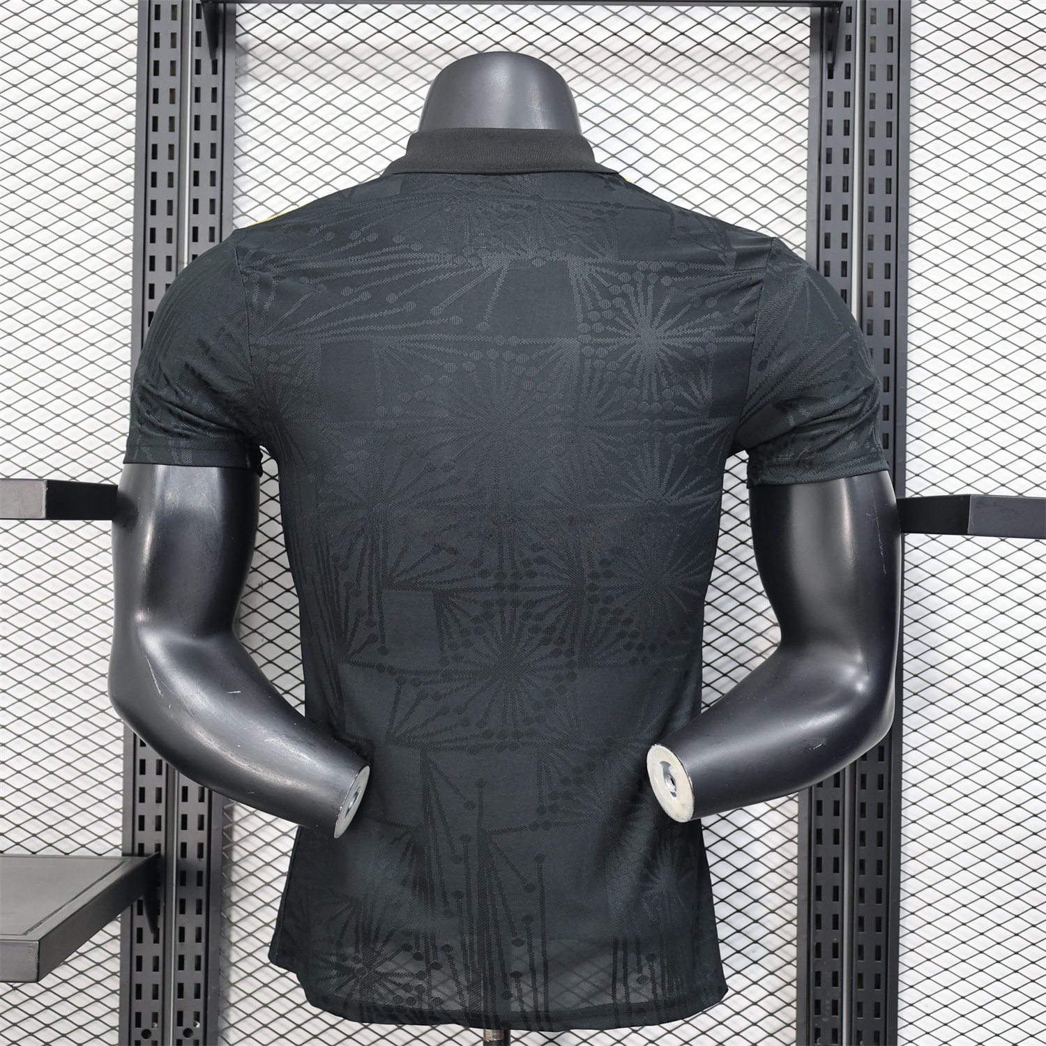 Mexico 25-26 Black Polo Jersey with Red White and Green Decorative Pattern - Player Version - ManixJersey