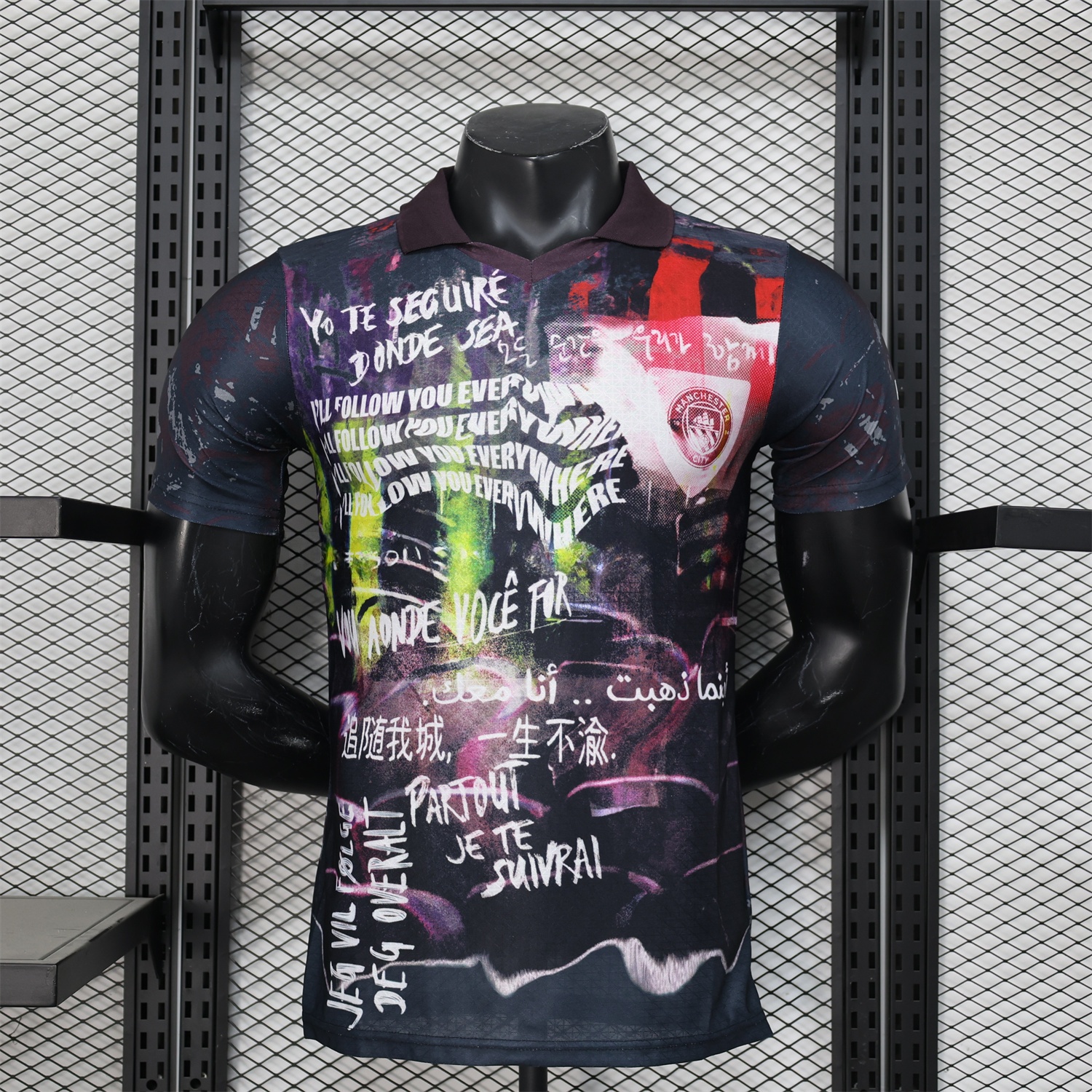 Manchester City 24-25 Black Graffiti Special Edition Jersey - Player Version - ManixJersey