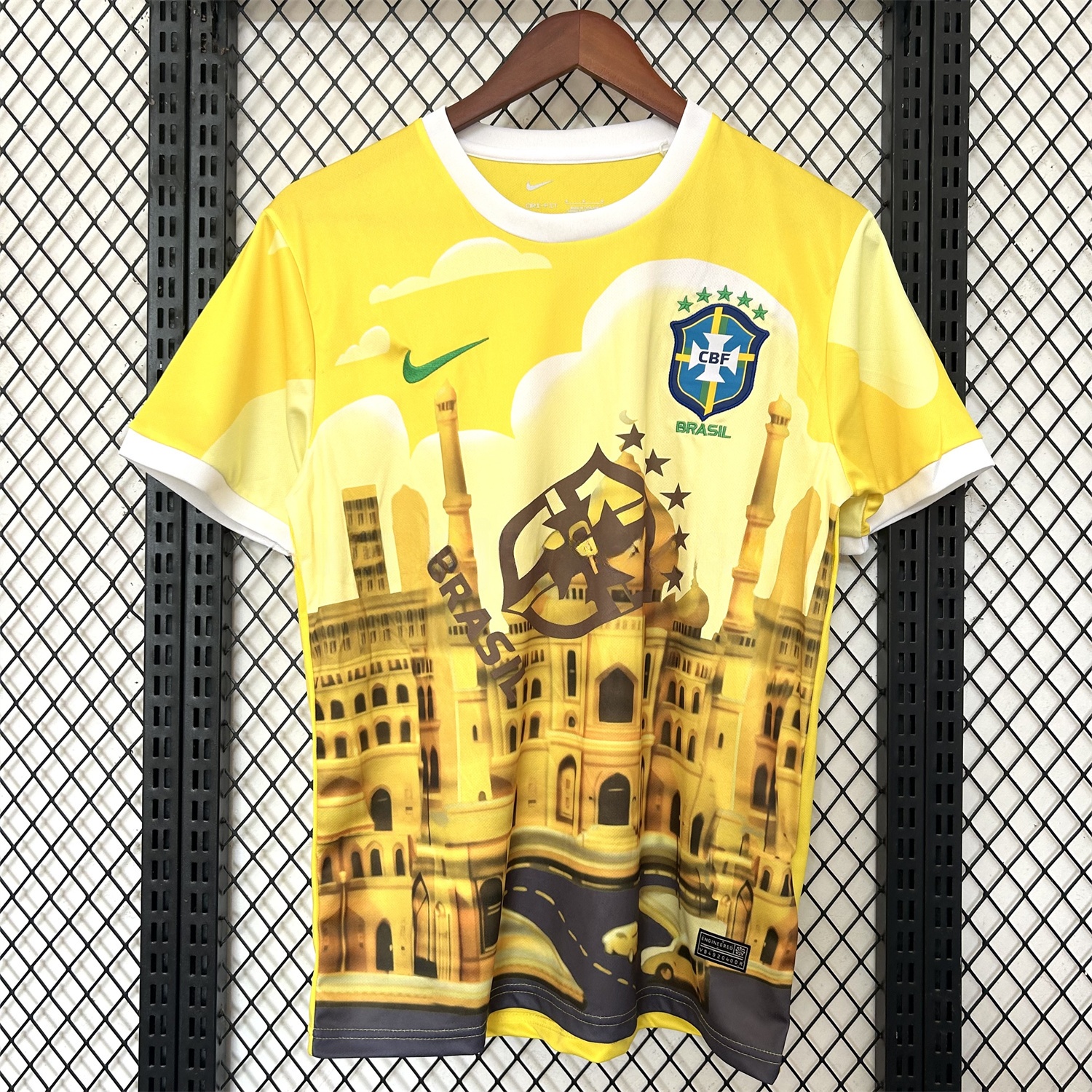 Brazil 2025-26 Church Silhouette Yellow Jersey - Fans Version - ManixJersey