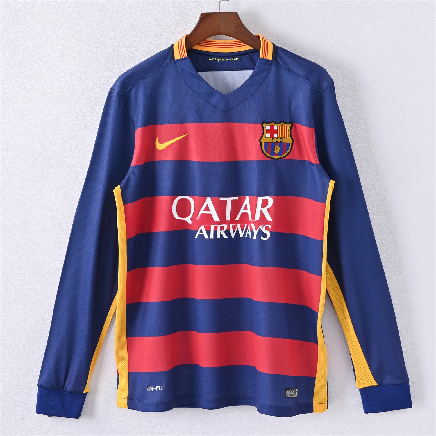 Retro Barcelona 15-16 Home Long Sleeves Jersey - ManixJersey