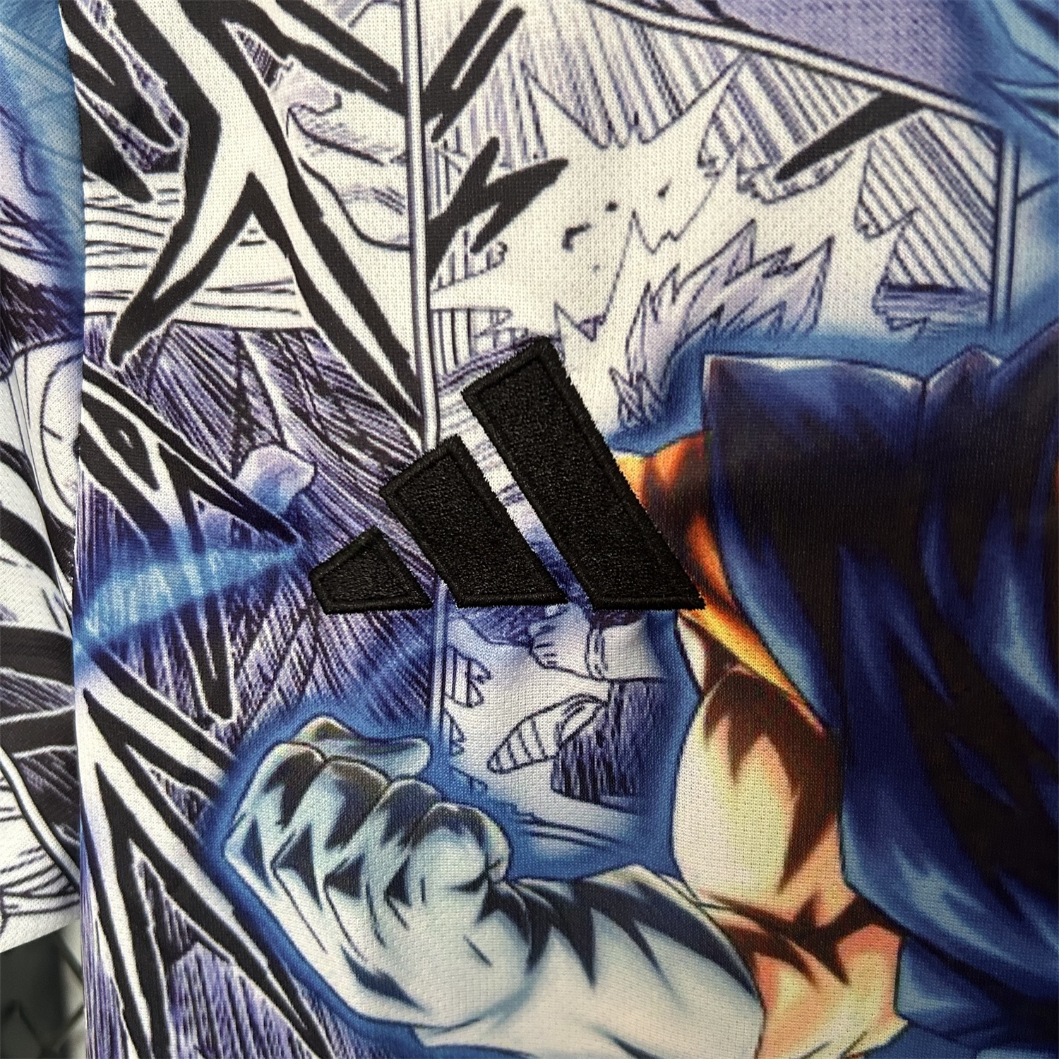 Japan 25-26 Blue Goku Black & White Background Special Jersey - Fans Version - ManixJersey