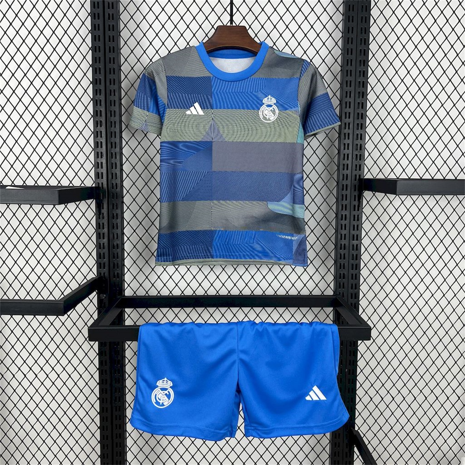 Real Madrid 25-26 Blue Pre-Match Traning Kids Kit - ManixJersey