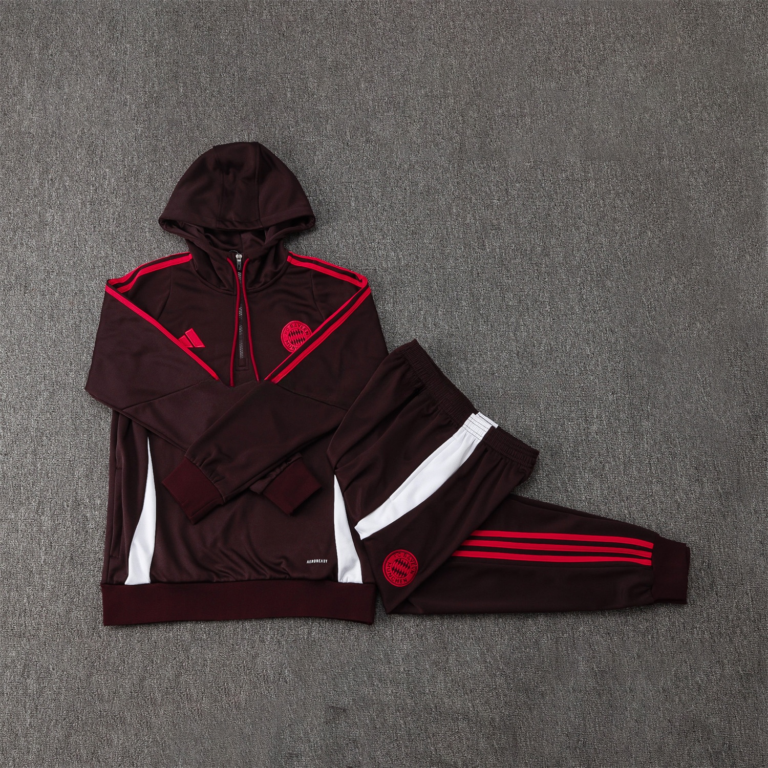 Bayern Munich 24-25 Long Sleeve Training Set - Dark Red - ManixJersey