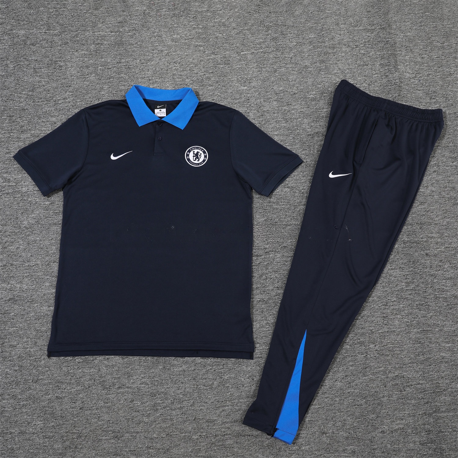 C.H.E.L.S.E.A 25-26 POLO Short-Sleeve Training Set - Deep Blue Top and Pants - ManixJersey