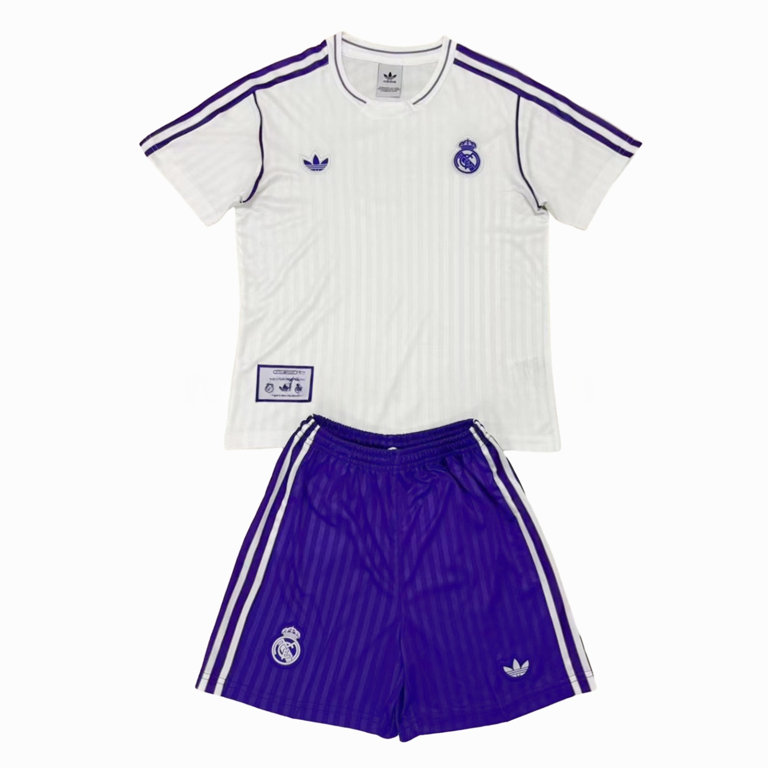 Real Madrid 24-25 White Terrace Icon Retro Style Men's Adult Jersey Set - Fans Version - ManixJersey