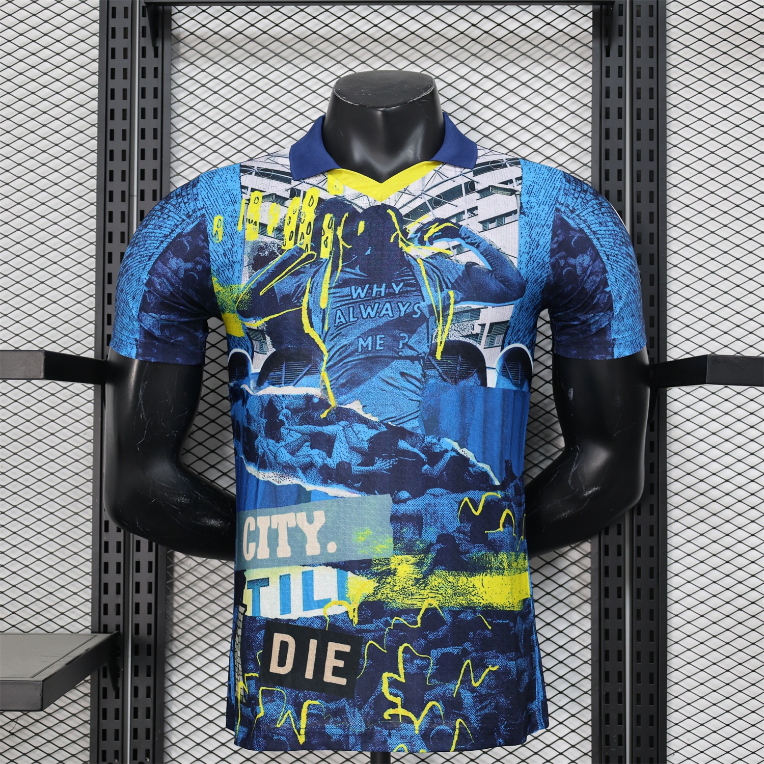 Manchester City 24-25 Blue Graffiti Special Edition Jersey - Player Version - ManixJersey