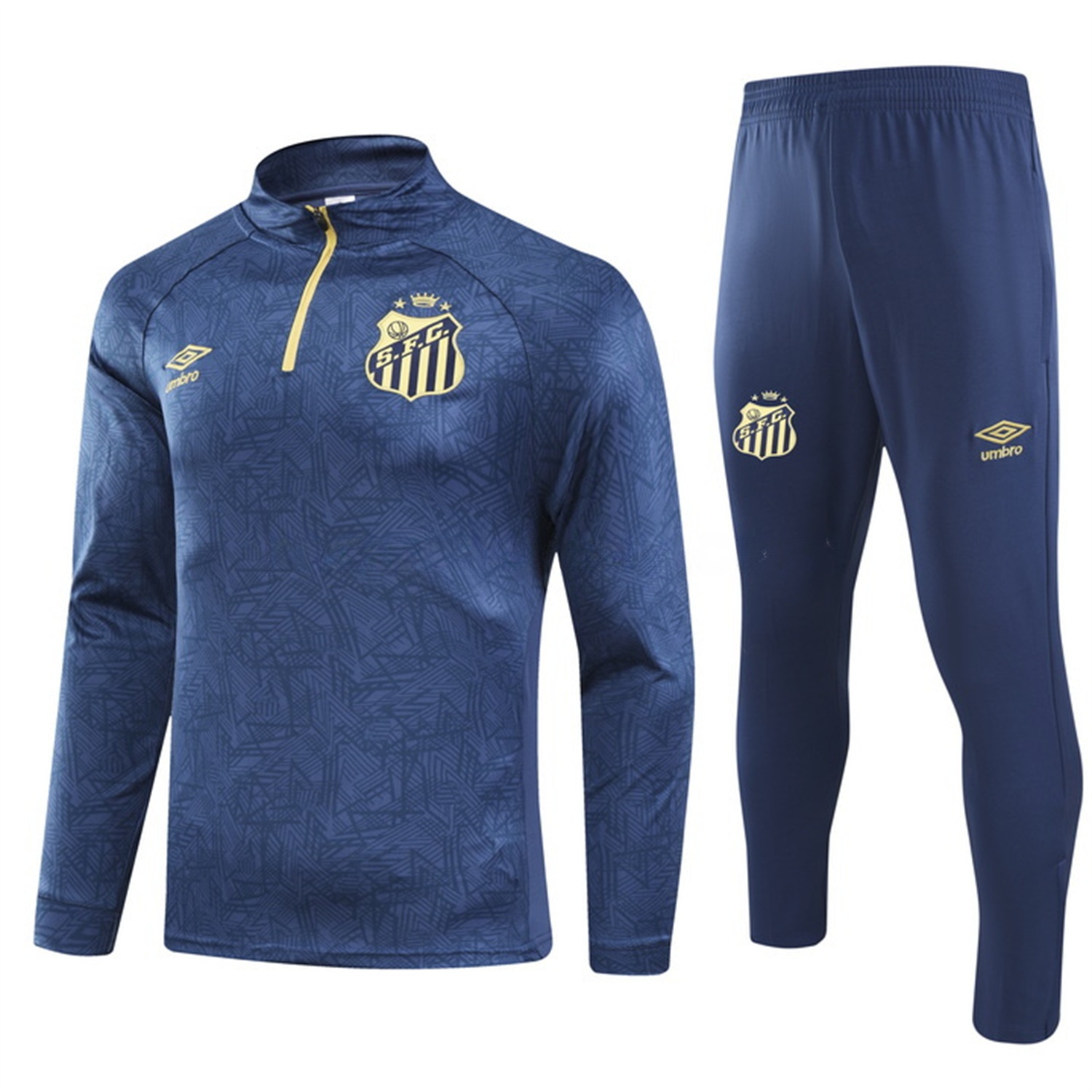 Santos 24-25 Long Sleeve Training Set - Deep Blue - ManixJersey