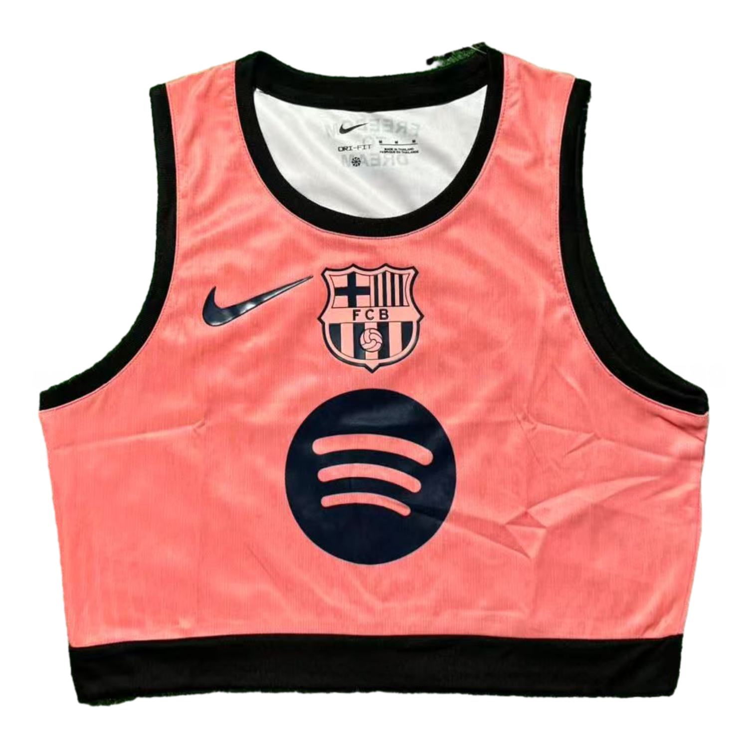 Women's Barcelona 25-26 Black Logo Pink Yoga Vest - ManixJersey