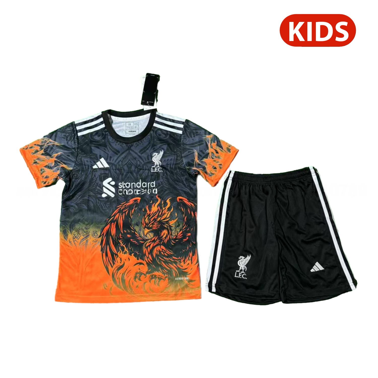 Liver.pool 25-26 Orange Liver.pool Bird Black Special Kids Kit - ManixJersey
