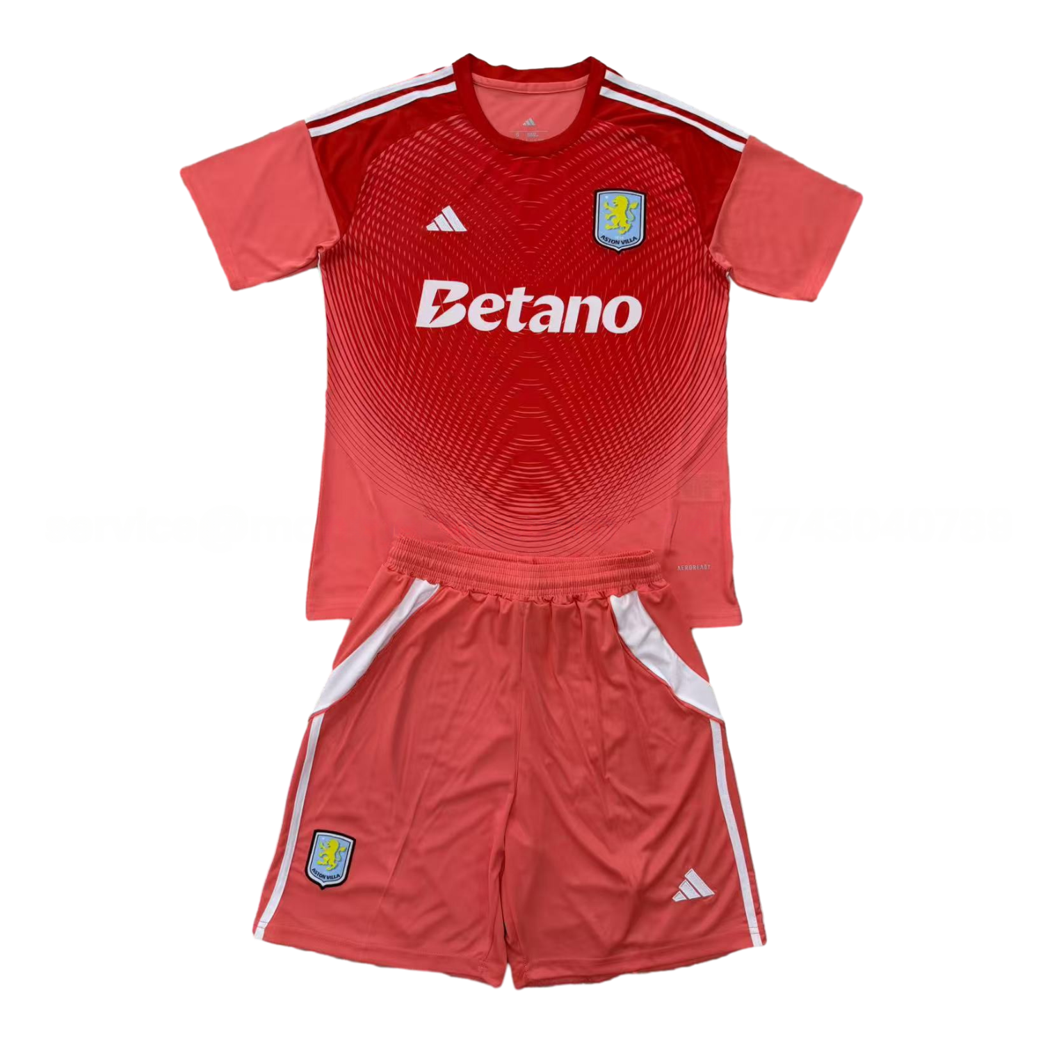 Aston Villa 25-26 Red Goalkeeper Men's Adult Jersey Set - Fans Version - ManixJersey