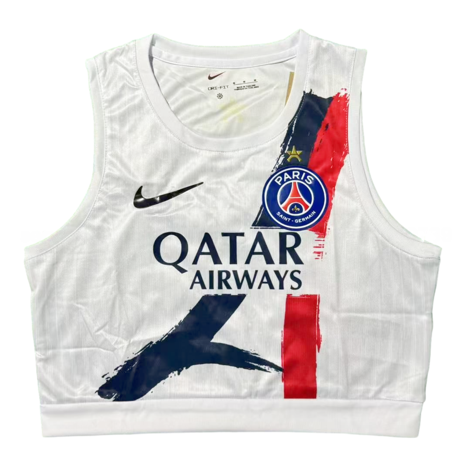 Women's Paris Saint-Germain PSG 24-25 Away White Yoga Vest - ManixJersey