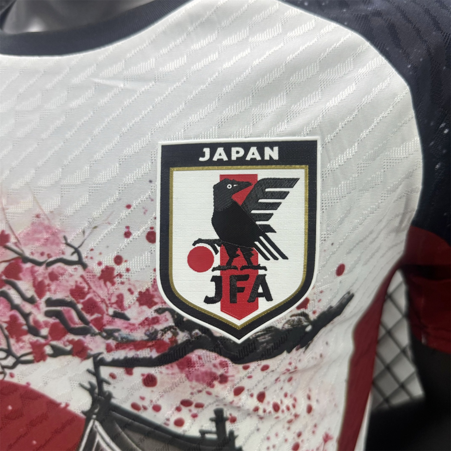 Japan 25-26 Sunset Over Mount Fuji Flowers Floating Over Churei Pagoda Special Jersey - Player Version - ManixJersey
