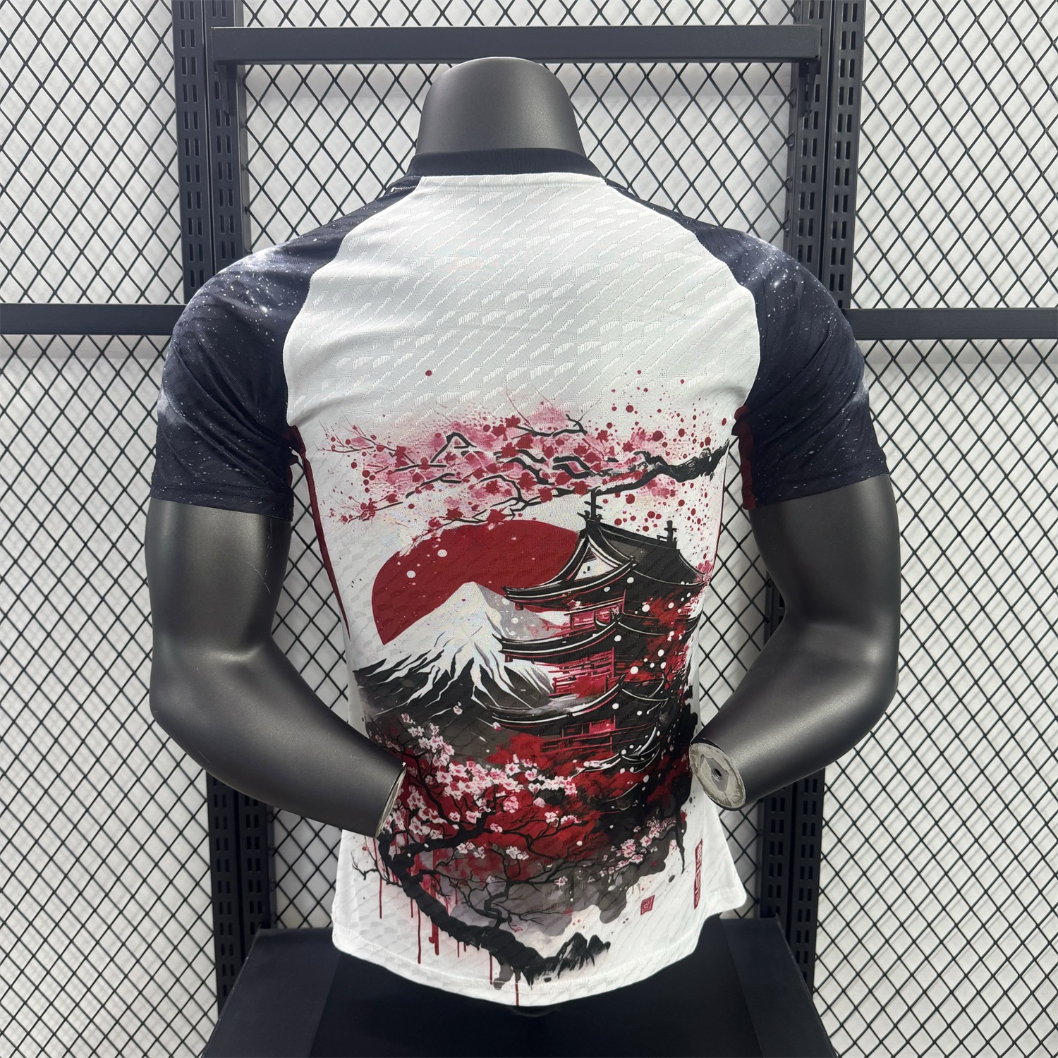 Japan 25-26 Sunset Over Mount Fuji Flowers Floating Over Churei Pagoda Special Jersey - Player Version - ManixJersey
