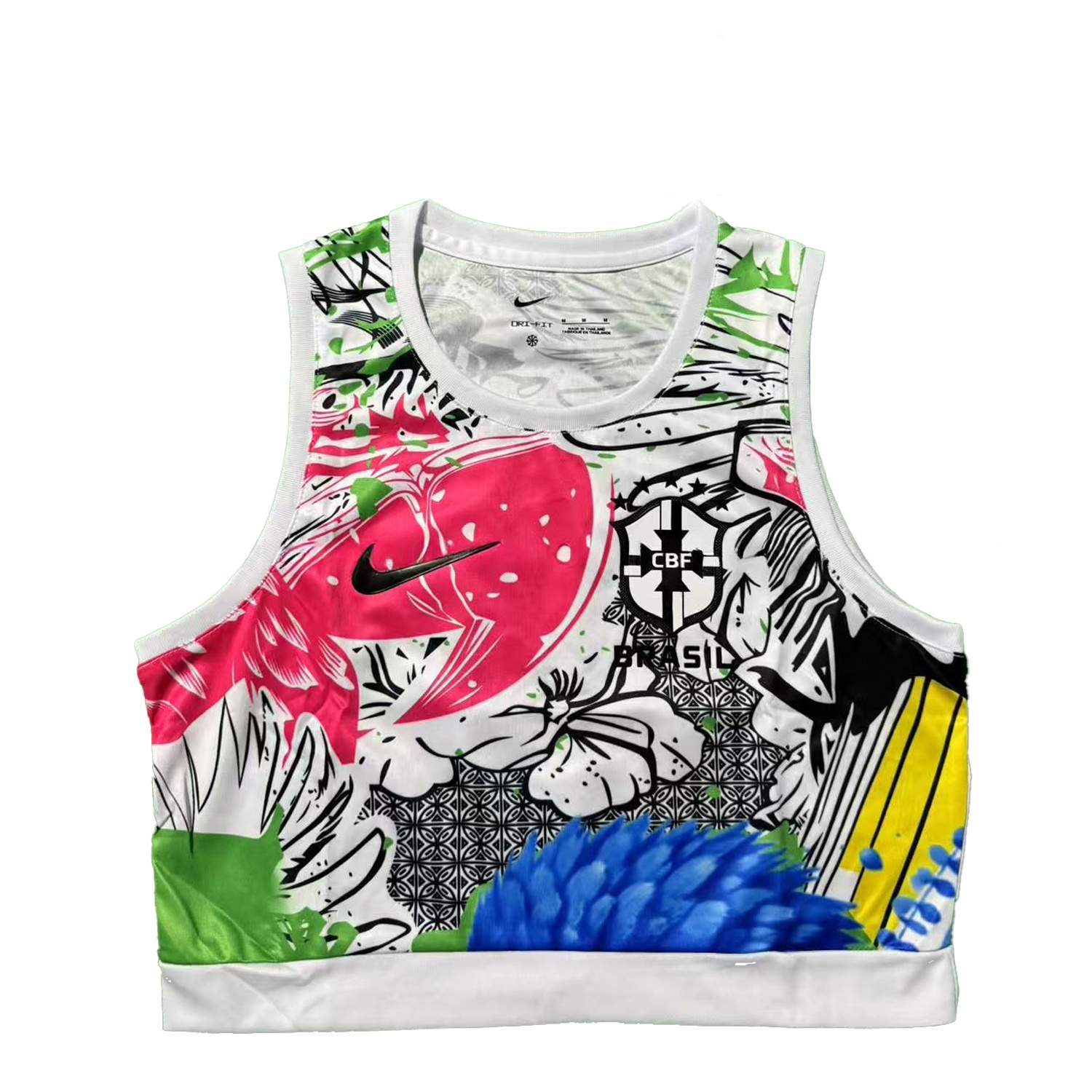 Women's Brazil 25-26 Red Parrot Yoga Vest - ManixJersey
