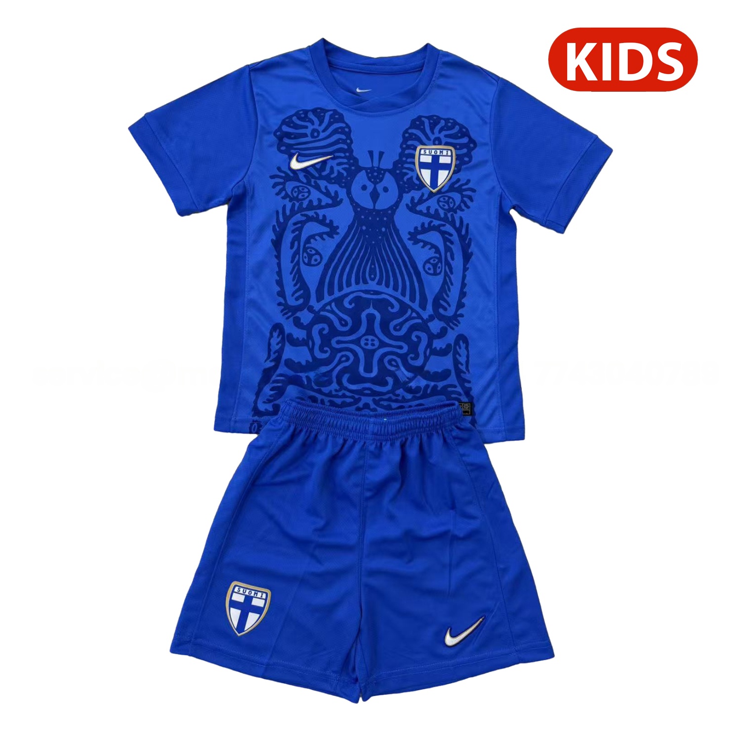 Finland 25-26 Away Kids Kit - ManixJersey