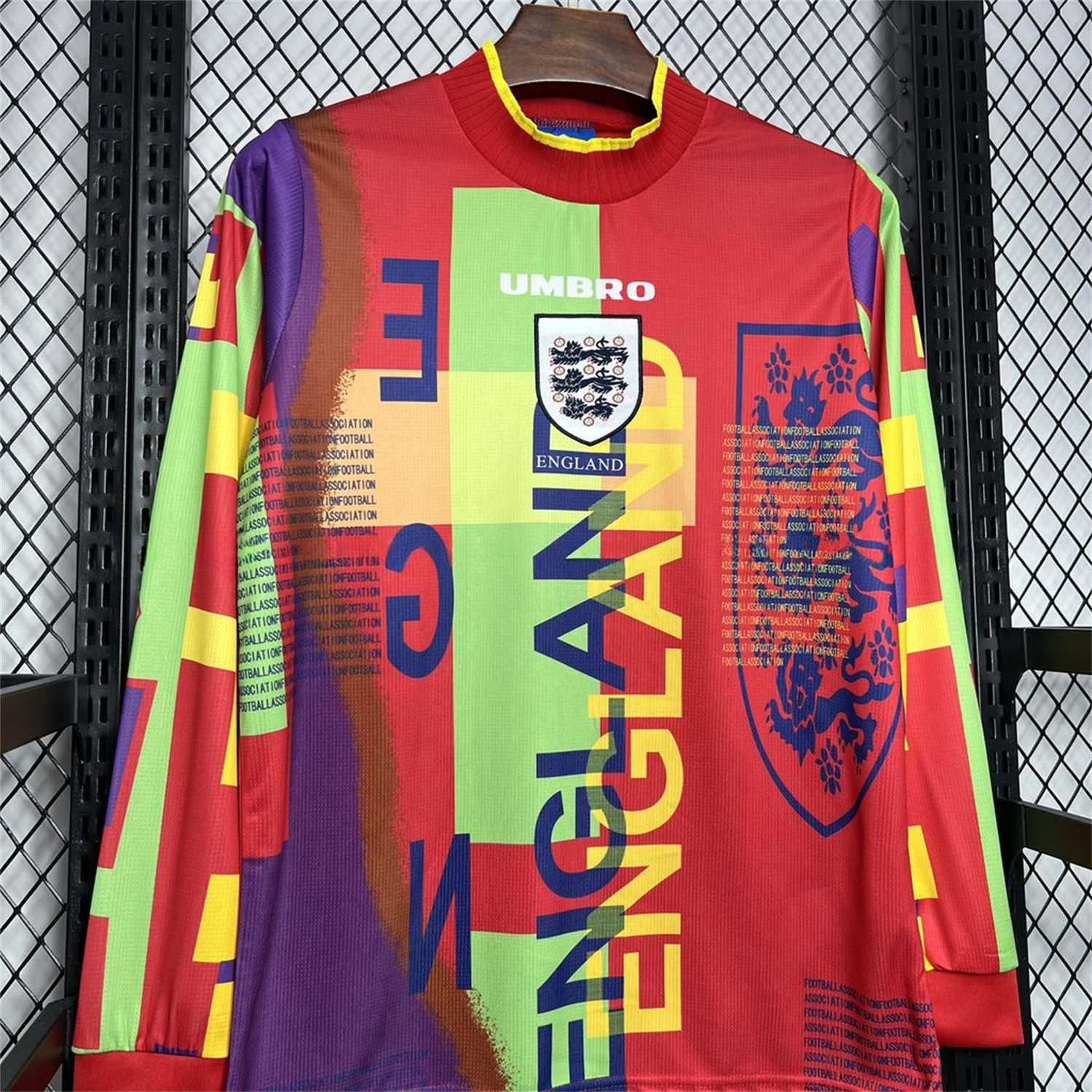 Retro England 1996 Red Goalkeeper Long Sleeve Jersey - ManixJersey