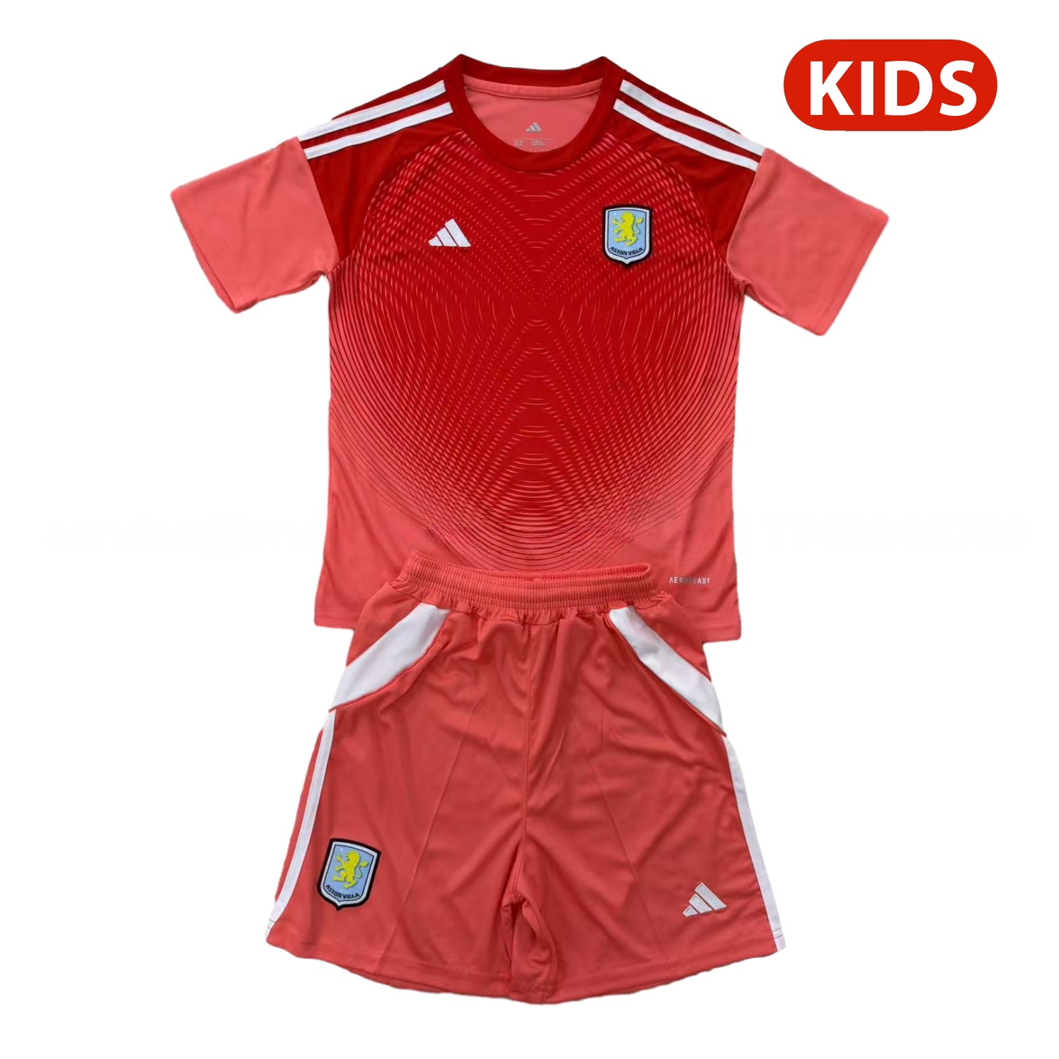 Aston Villa 25-26 Red Goalkeeper Kids Kit - ManixJersey