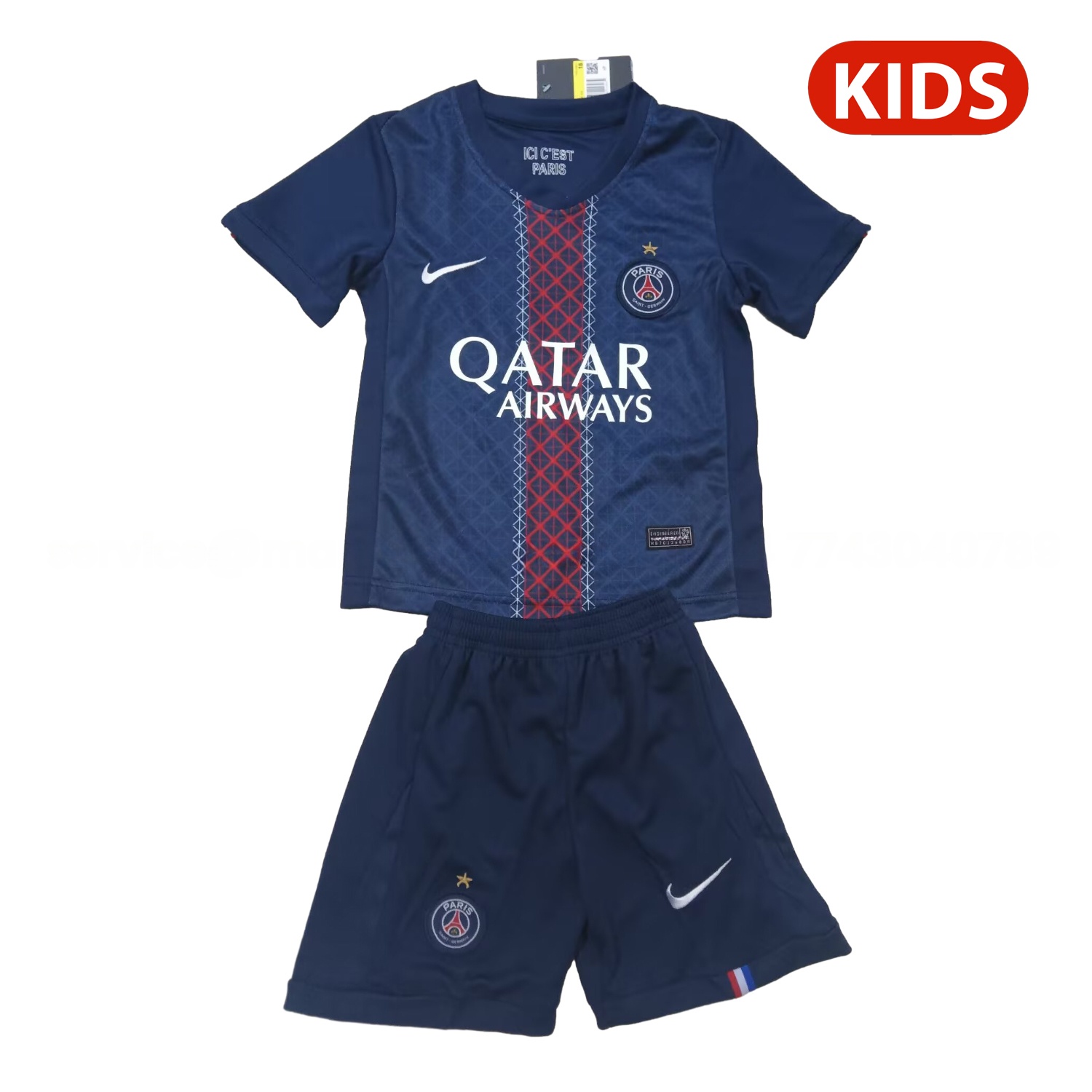 Paris Saint-Germain PSG 25-26 Champions League Commemorative Edition Kids Kit - ManixJersey