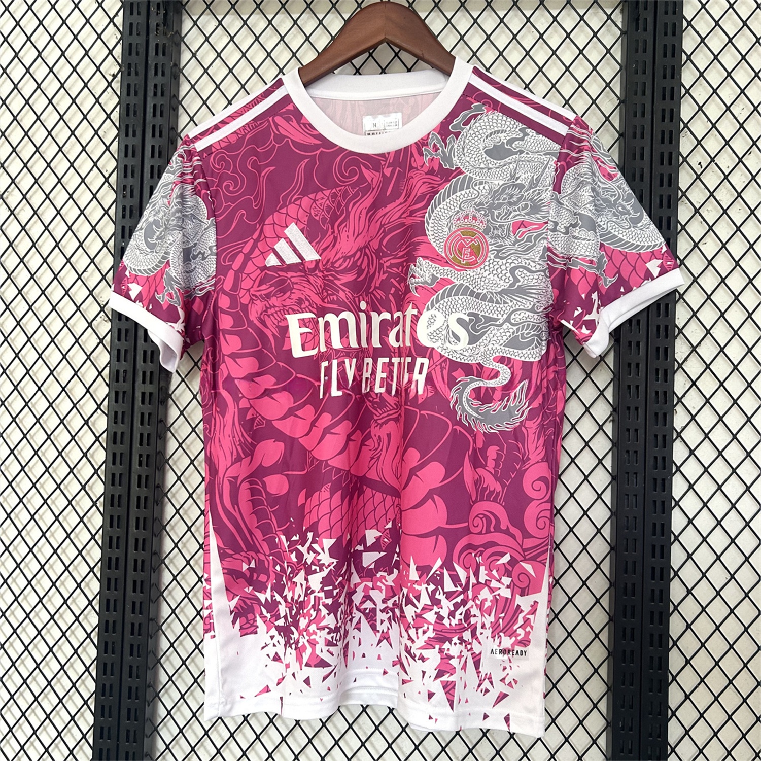 Real Madrid 25-26 White Dragon Pink Special Jersey - Fans Version - ManixJersey