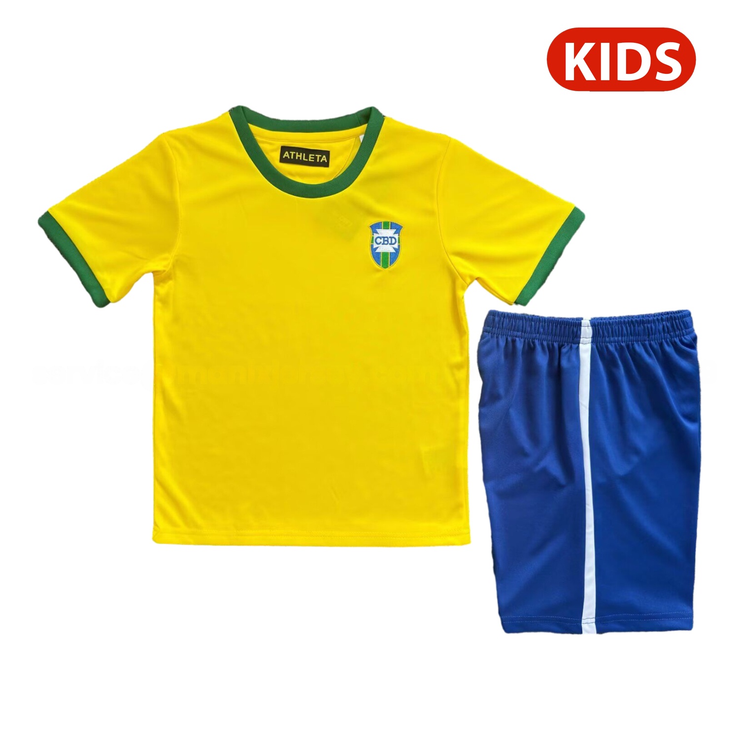 Retro Brazil 1970 Home Kids Kit - ManixJersey