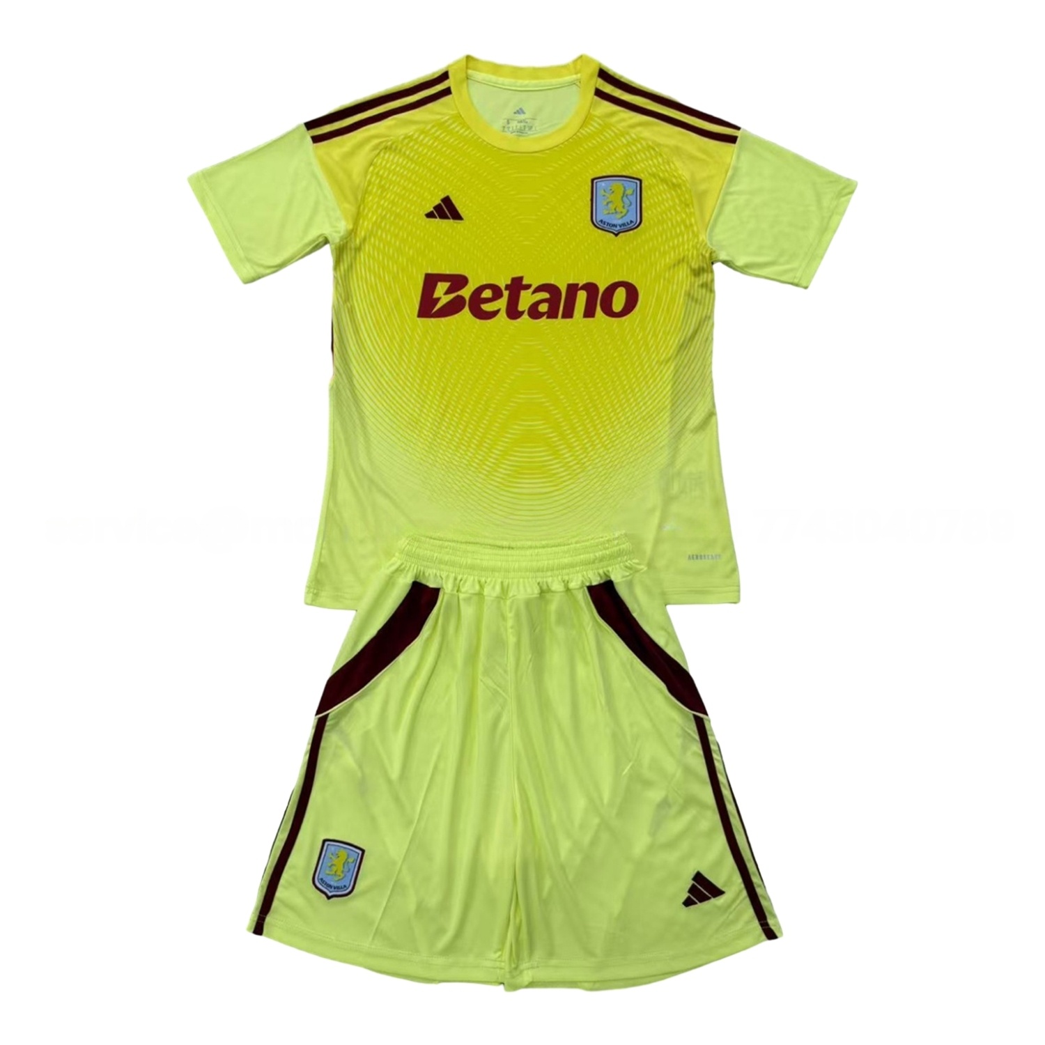 Aston Villa 25-26 Yellow Goalkeeper Men's Adult Jersey Set - Fans Version - ManixJersey