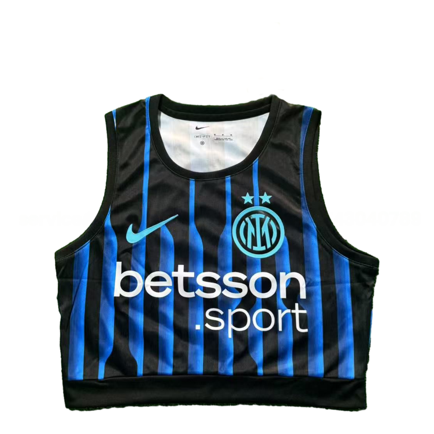 Women's Inter Milan 25-26 Home Blue And Black Yoga Vest - ManixJersey
