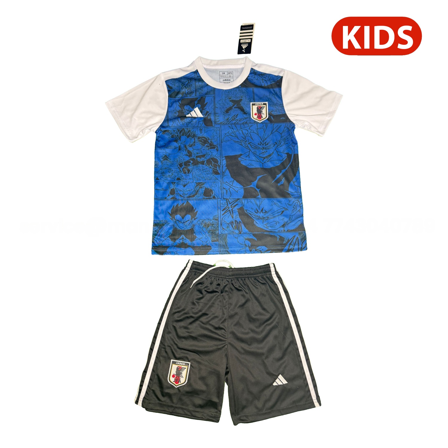 Japan 25-26 Vegeta Blue And Black Special Kids Kit - ManixJersey