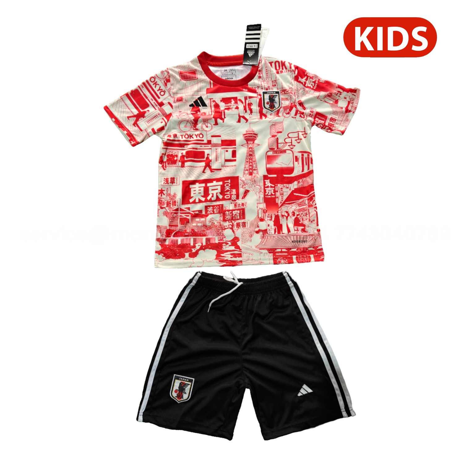 Japan 25-26 Tokyo City Appearance White And Red Special Kids Kit - ManixJersey