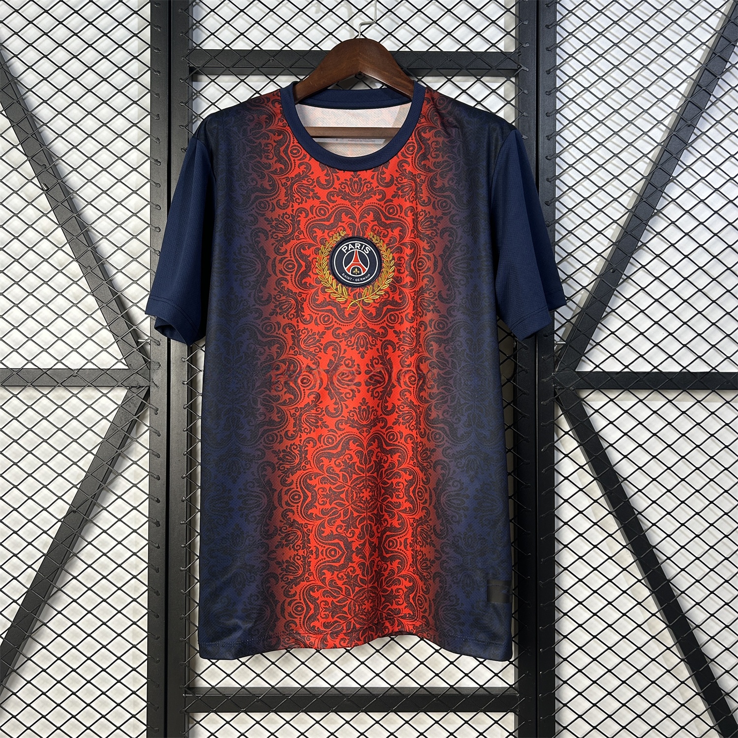 Paris Saint-Germain PSG 25-26 Champions League Commemorative Edition Red Blue Flower Pattern T-shirts - ManixJersey