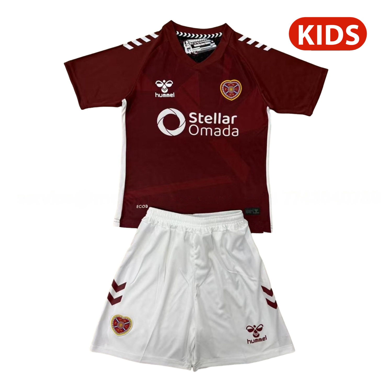 Hearts Heart of Midlothian 25-26 Home Kids Kit - ManixJersey