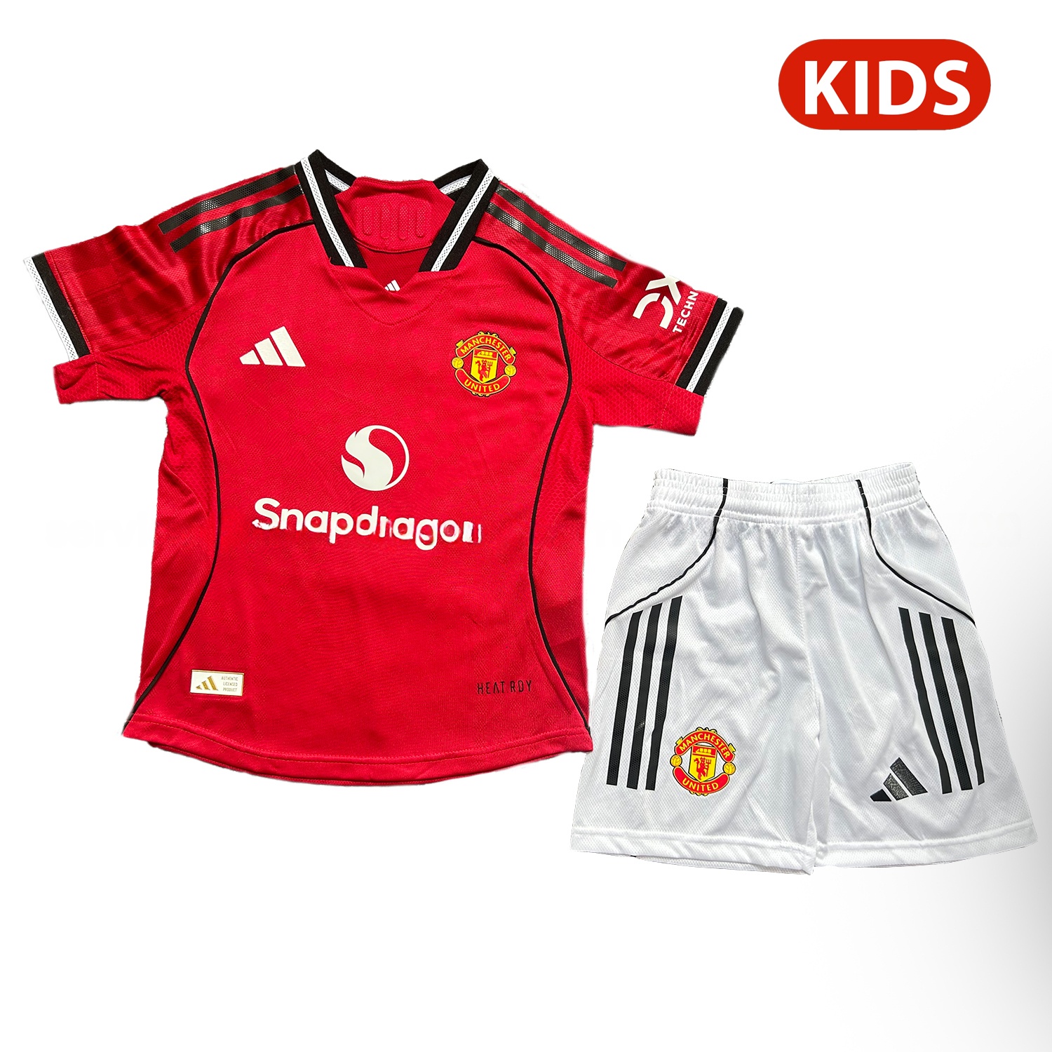 Manchester United 25-26 Home Kids Kit - Player Version - ManixJersey