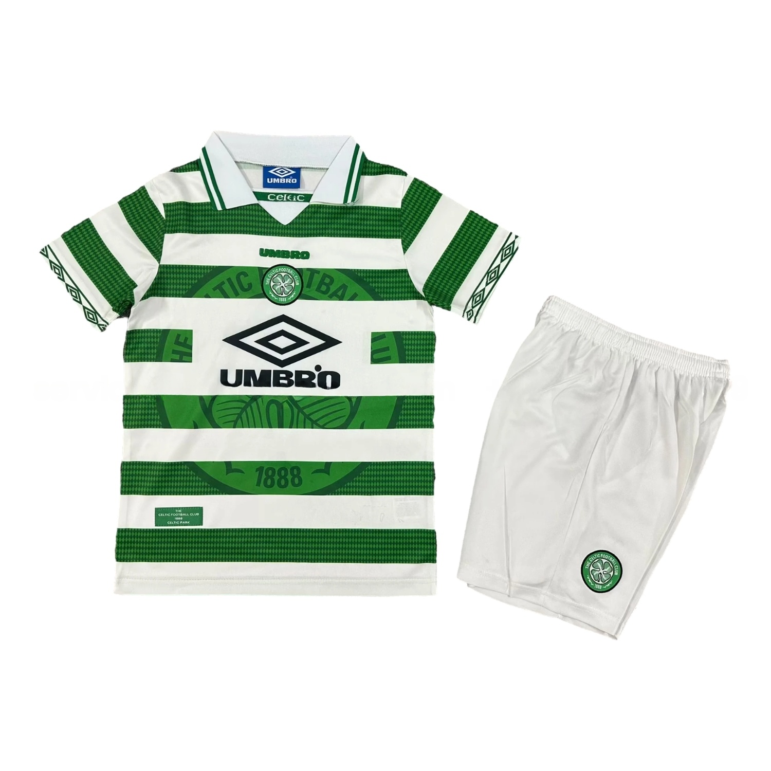 Retro Celtic 1997-99 Home Kids Kit - ManixJersey