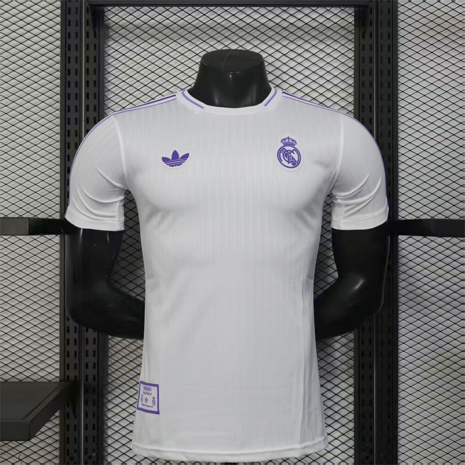 Real Madrid 25-26 Purple Logo White Jersey - Player Version - ManixJersey