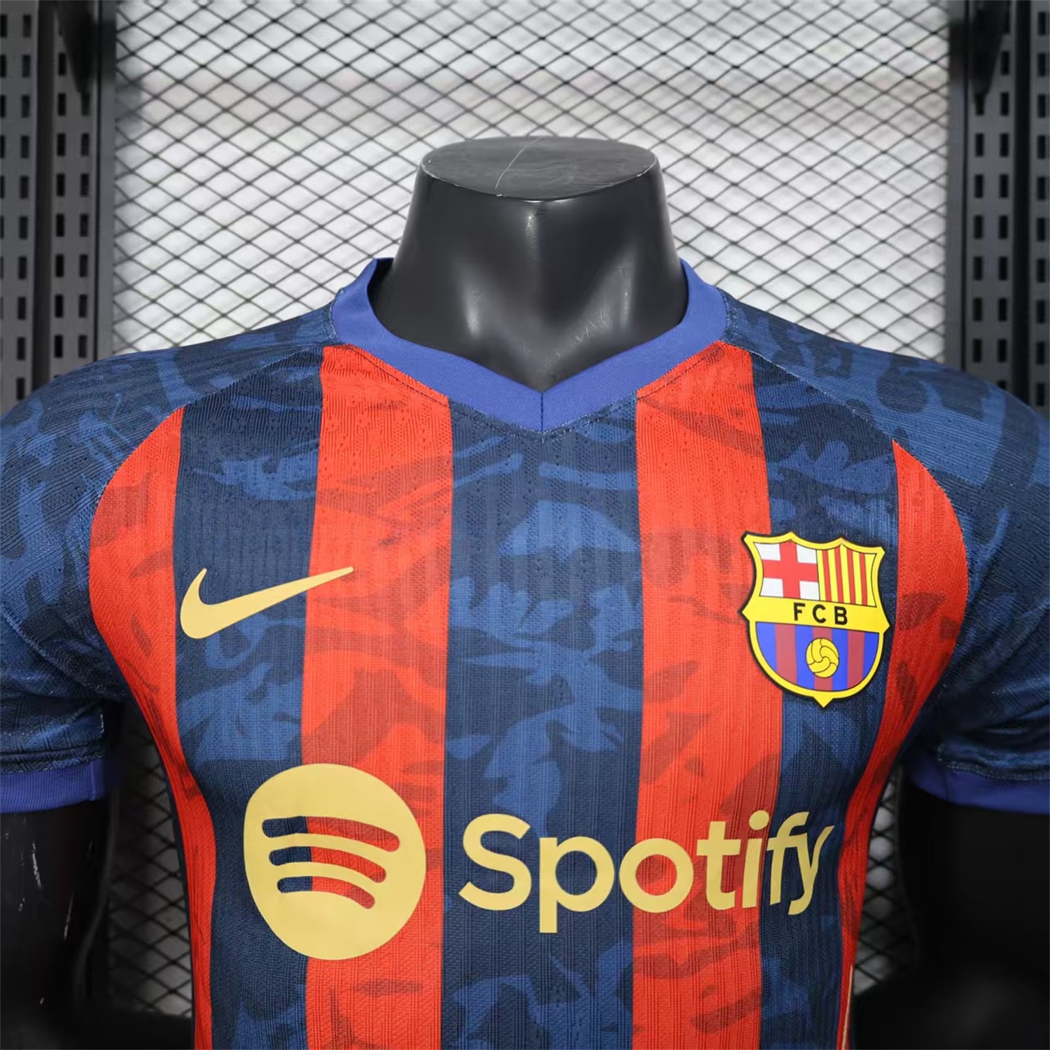 B.A.R.S.A 25-26 Yellow Spotify Logo Red & Blue Lines Special Jersey - Player Version - ManixJersey