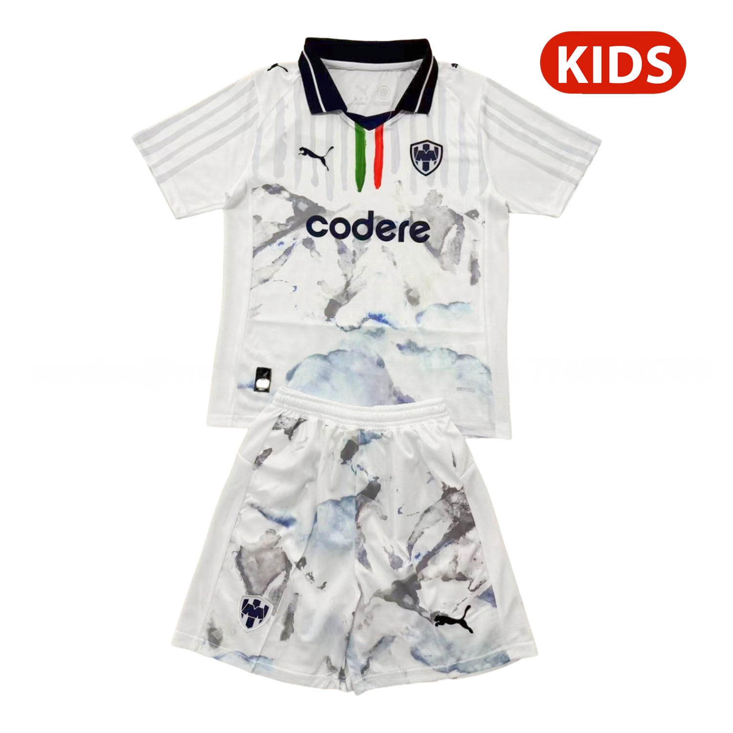 Rayados Monterrey 25-26 Club World Cup Away White Kids Kit - ManixJersey