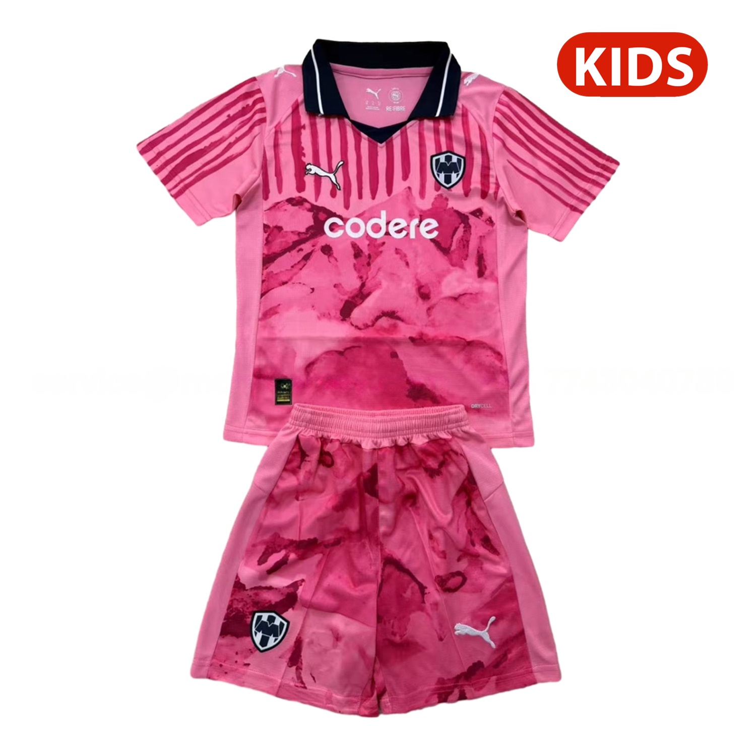 Rayados Monterrey 25-26 Pink Goalkeeper Kids Kit - ManixJersey