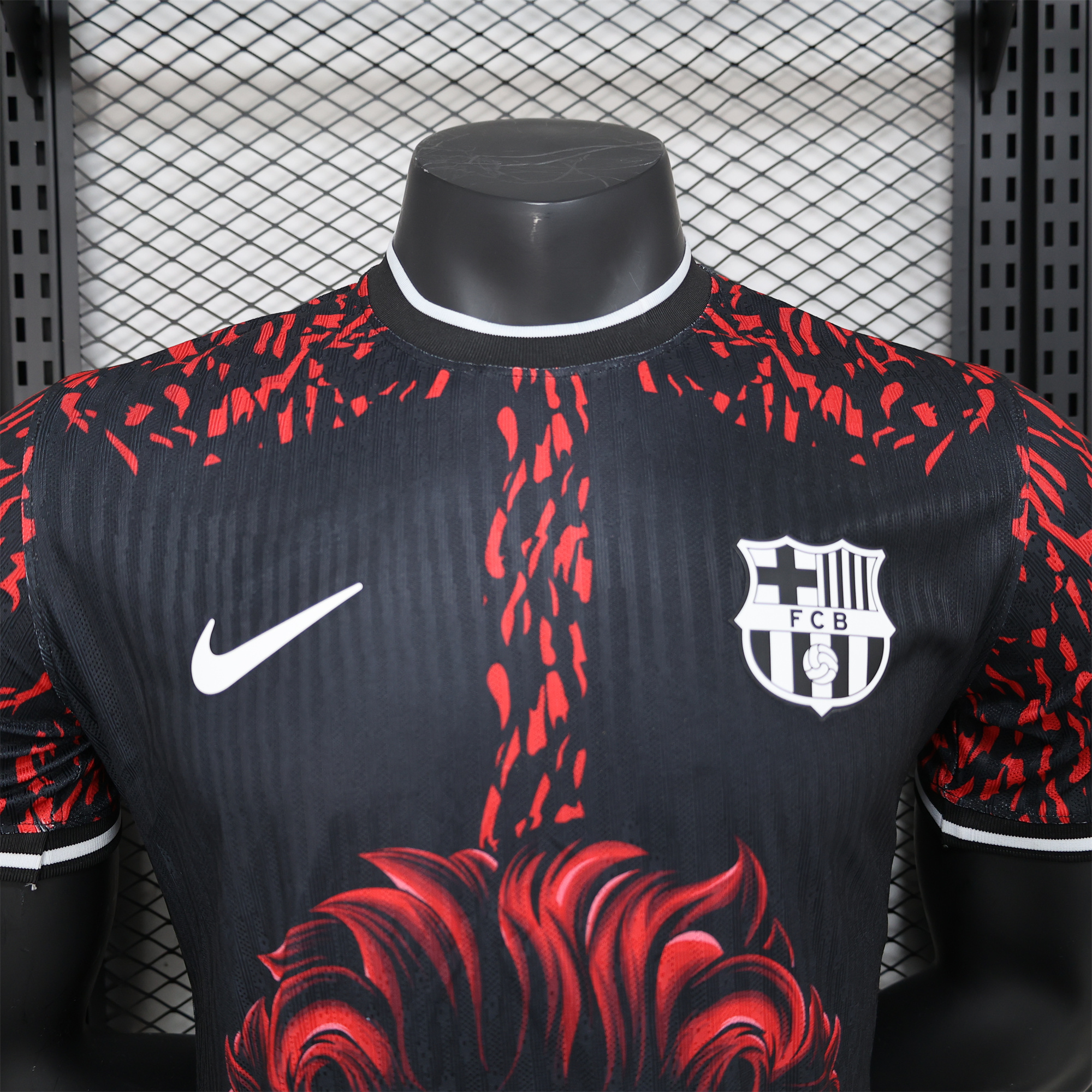 Barcelona 24-25 Balck and Red Lion Special Edition Jersey - Player Version - ManixJersey