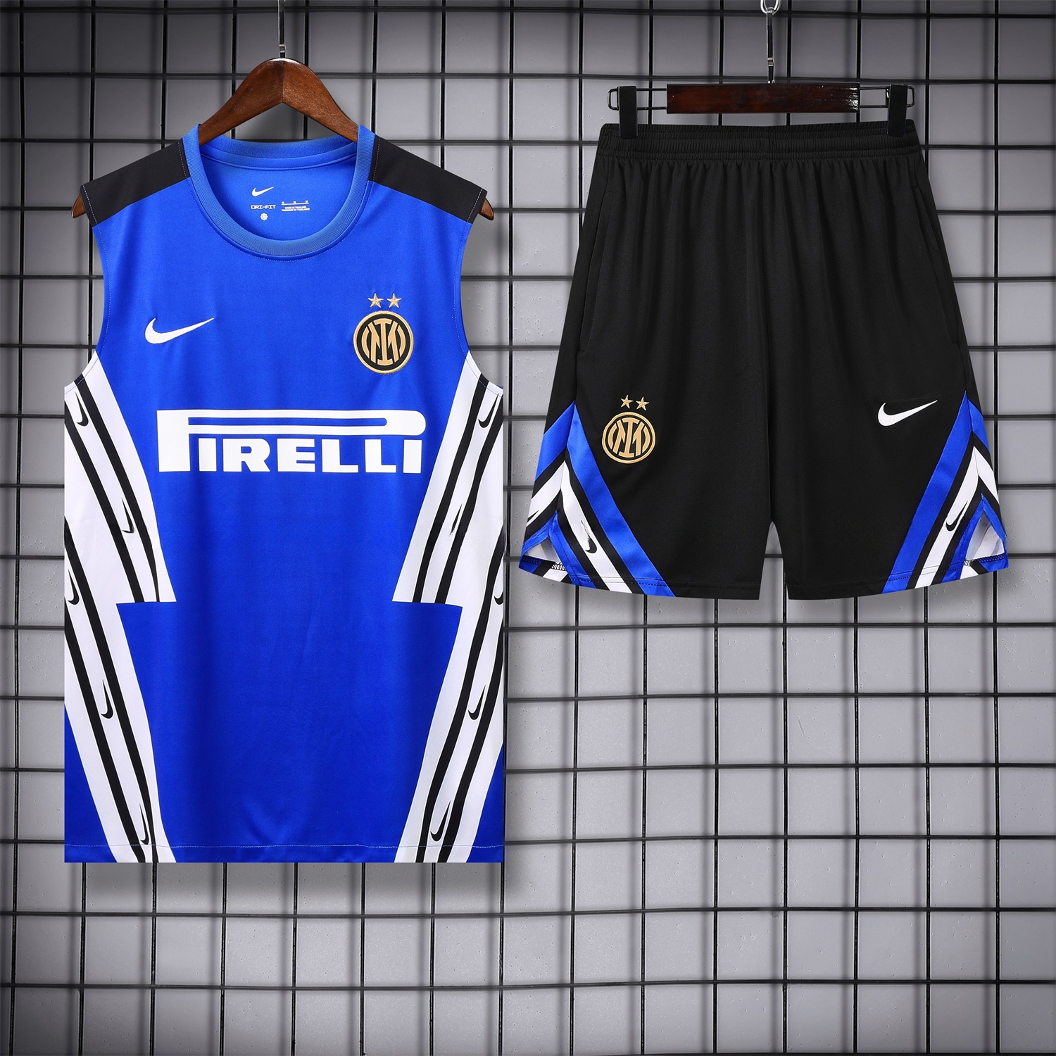 Inter Milan 25-26 Vest Training Set - Blue Vest & Black Shorts - ManixJersey