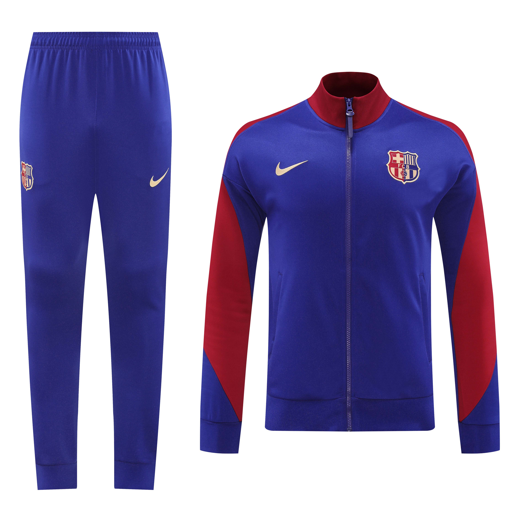 Barcelona 24-25 Jacket Training Tracksuit - Blue & Red - ManixJersey