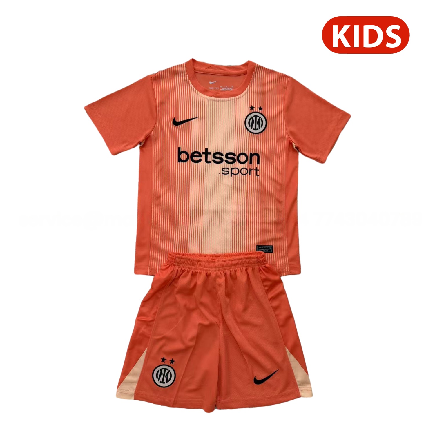 Inter Milan 25-26 Orange Goalkeeper Kids Kit - ManixJersey