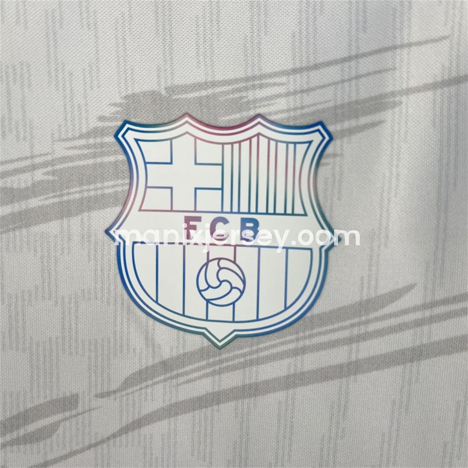 Barcelona 25-26 Colored Cuffs White Jersey - Fans Version - ManixJersey