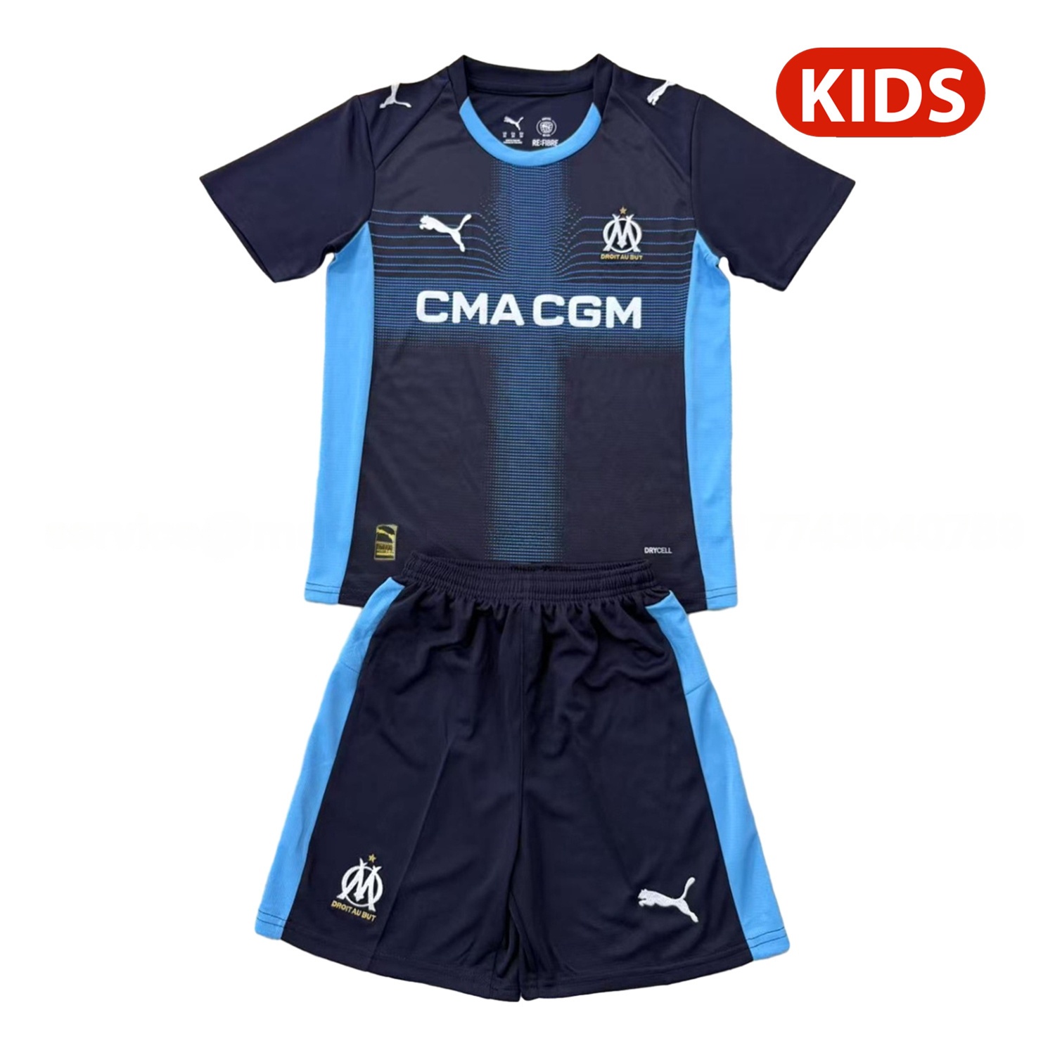 Marseille 25-26 Away Kids Kit - ManixJersey
