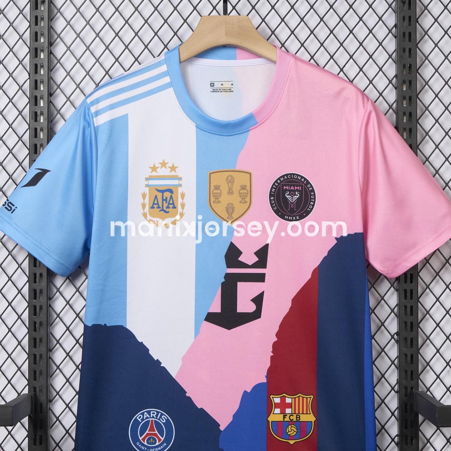 Messi Career Commemorative Jersey - Fans Version - Argentina INT M.A.M Barcelona - with 10 Special Font - ManixJersey