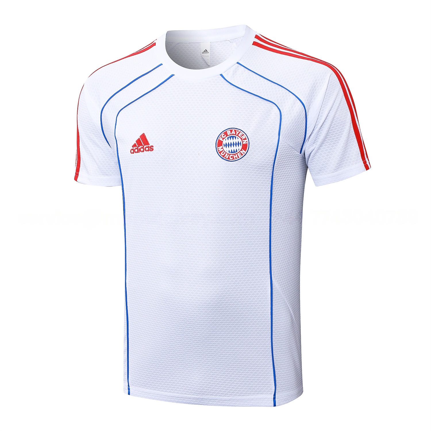 Bayern Munich 25-26 Short-Sleeve Training Set - White Throwback Top & Grey Shorts - ManixJersey
