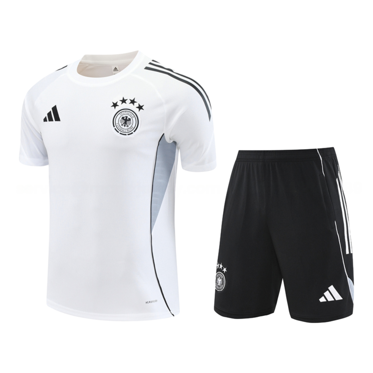 Germany 25-26 Short-Sleeve Training Set - White Top & Black Shorts - ManixJersey