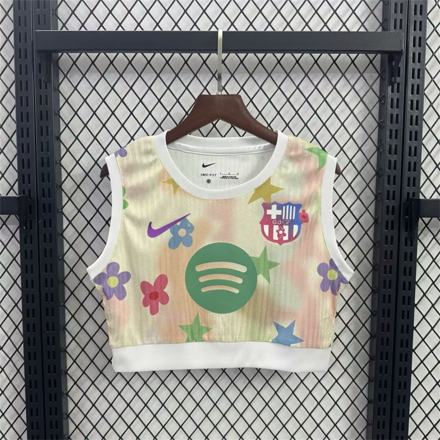 Women's Barcelona 25-26 Yellow Yoga Vest with Colorfule Flowers - ManixJersey